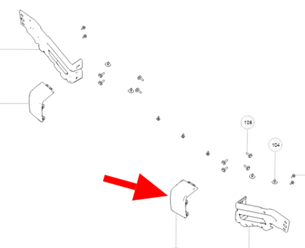 Накладка переднего бампера (ОРИГИНАЛ) TANK 300 (ЛЕВАЯ) 2803433XKM01A