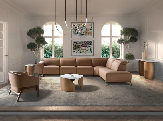 Кресло Angel Cerda 5189 из коричневой кожи