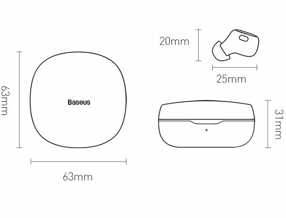 Беспроводные наушники Baseus Encok True Wireless Earphones WM01 Plus (NGWM01P-04) Pink