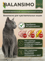 Сухой корм холистик для стерилизованных кошек и кастрированных котов Balansimo Holistic Sterilized Adult Cat индейка с ягодами 2 кг
