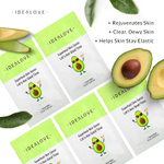 Idealove, Superfood Skin Savior, маска для лица с суперфудами, авокадо, 5 шт. по 20 мл (0,68 жидк. унции)