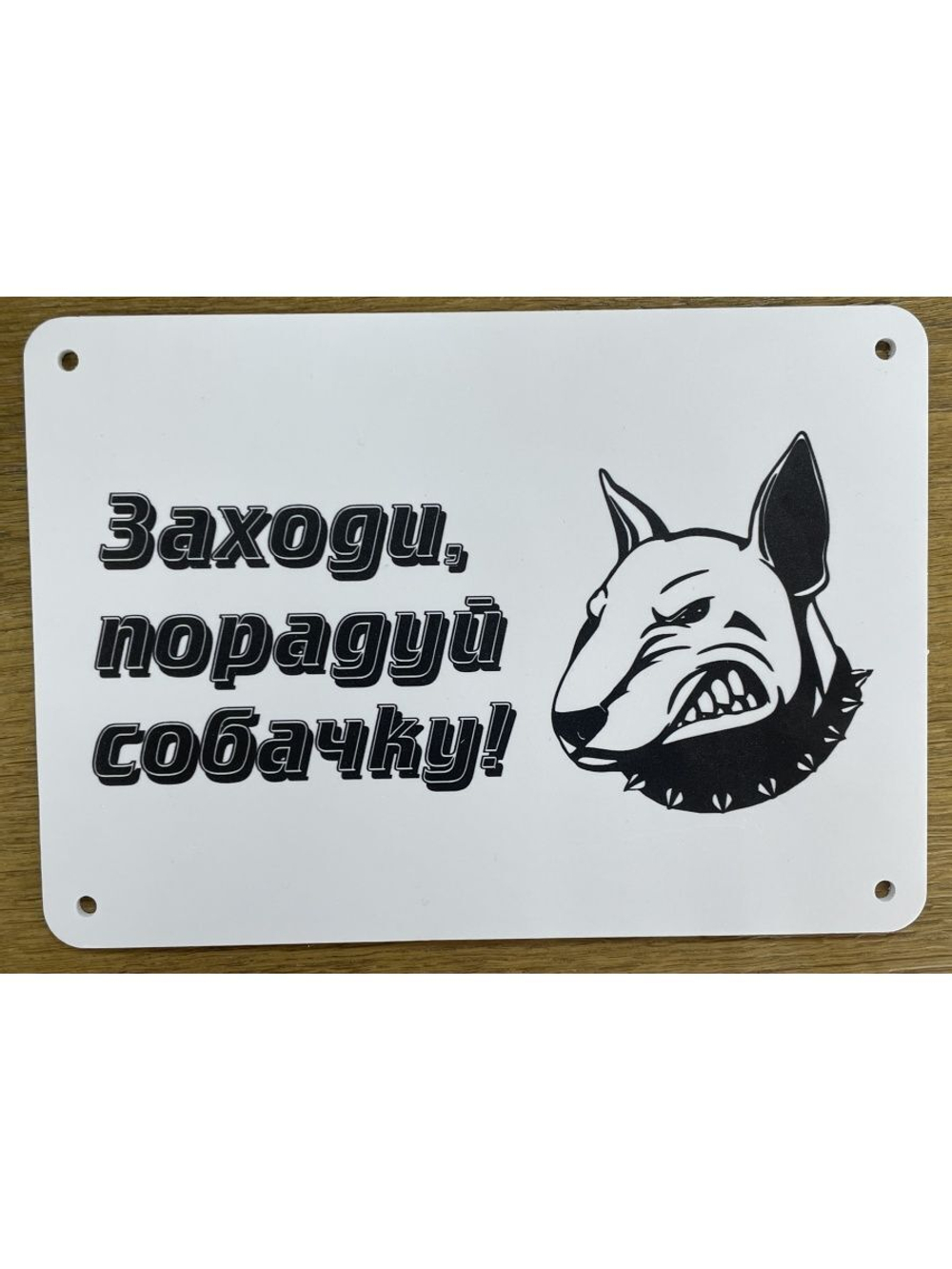 Табличка "Осторожно быстрая собака"