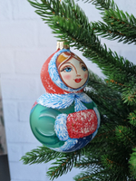 Матрешка стеклянная Любушка