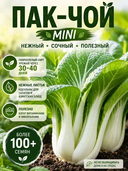 Пак-чой мини китайская капуста семена 100+ штук