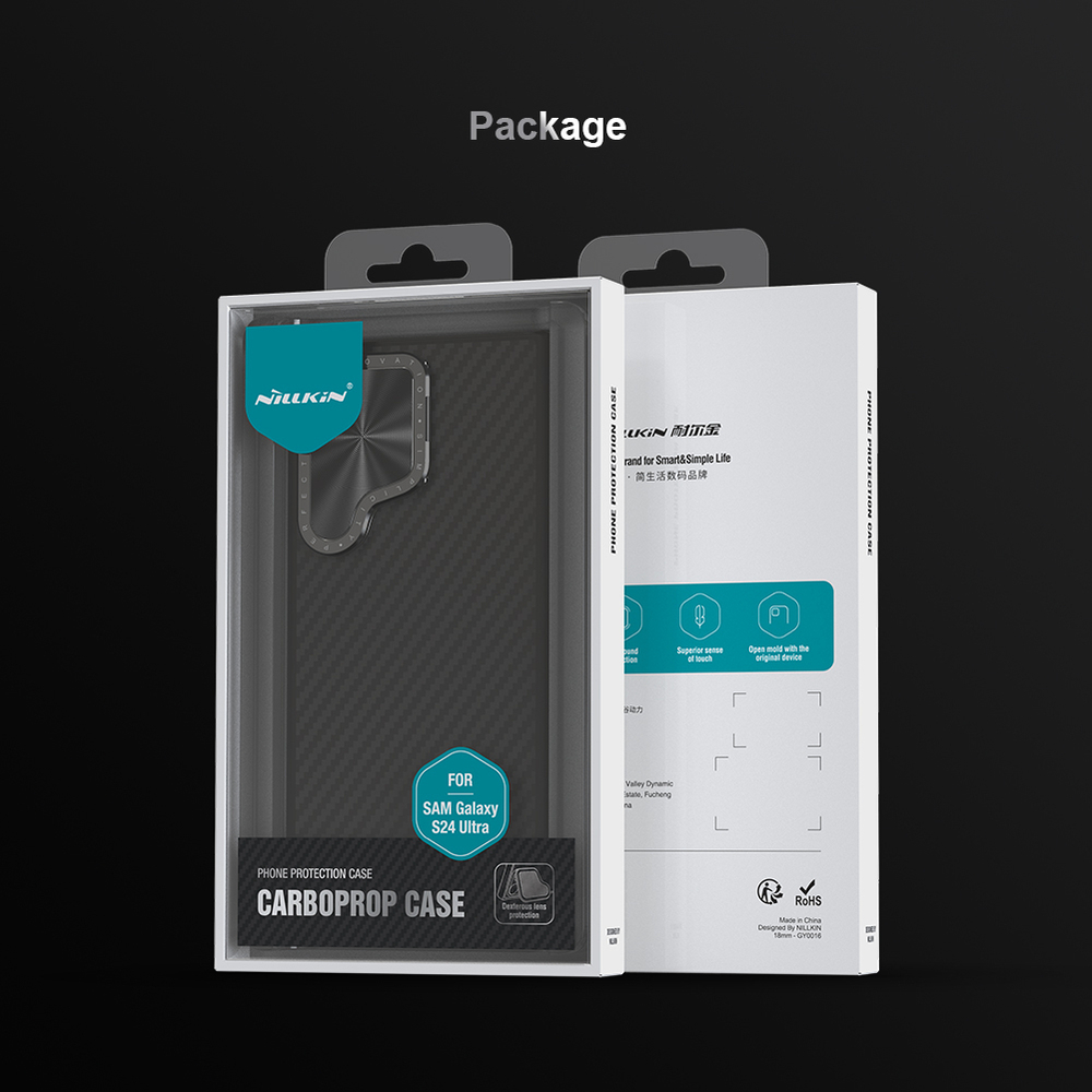 Чехол с поддержкой MagSafe от Nillkin из арамидного карбона (кевлар) для Samsung Galaxy S24 Ultra, серия CarboProp Magnetic