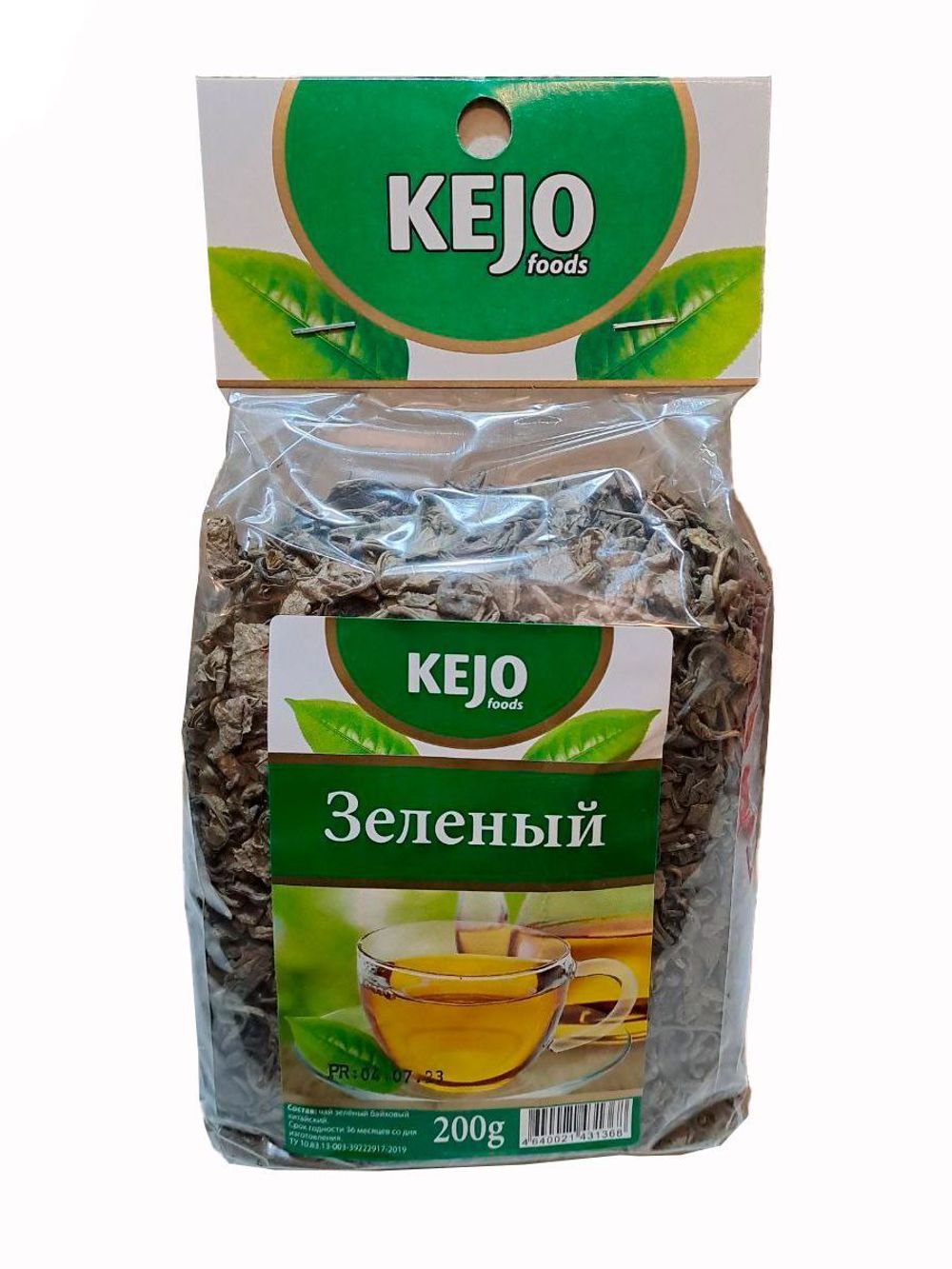Чай в мягкой упаковке KEJO foods зеленый 200г