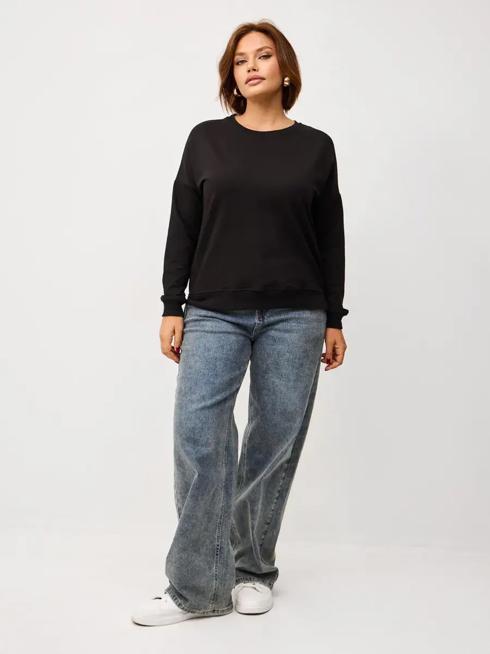 Свитшот свободного кроя без начеса (oversize)