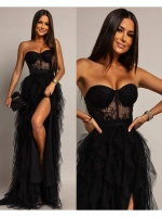 черное макси платье + plus size
