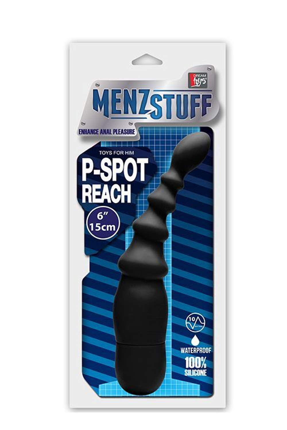 Чёрный вибромассажёр простаты MENZSTUFF P-SPOT REACH VIBE (Цвет: черный)