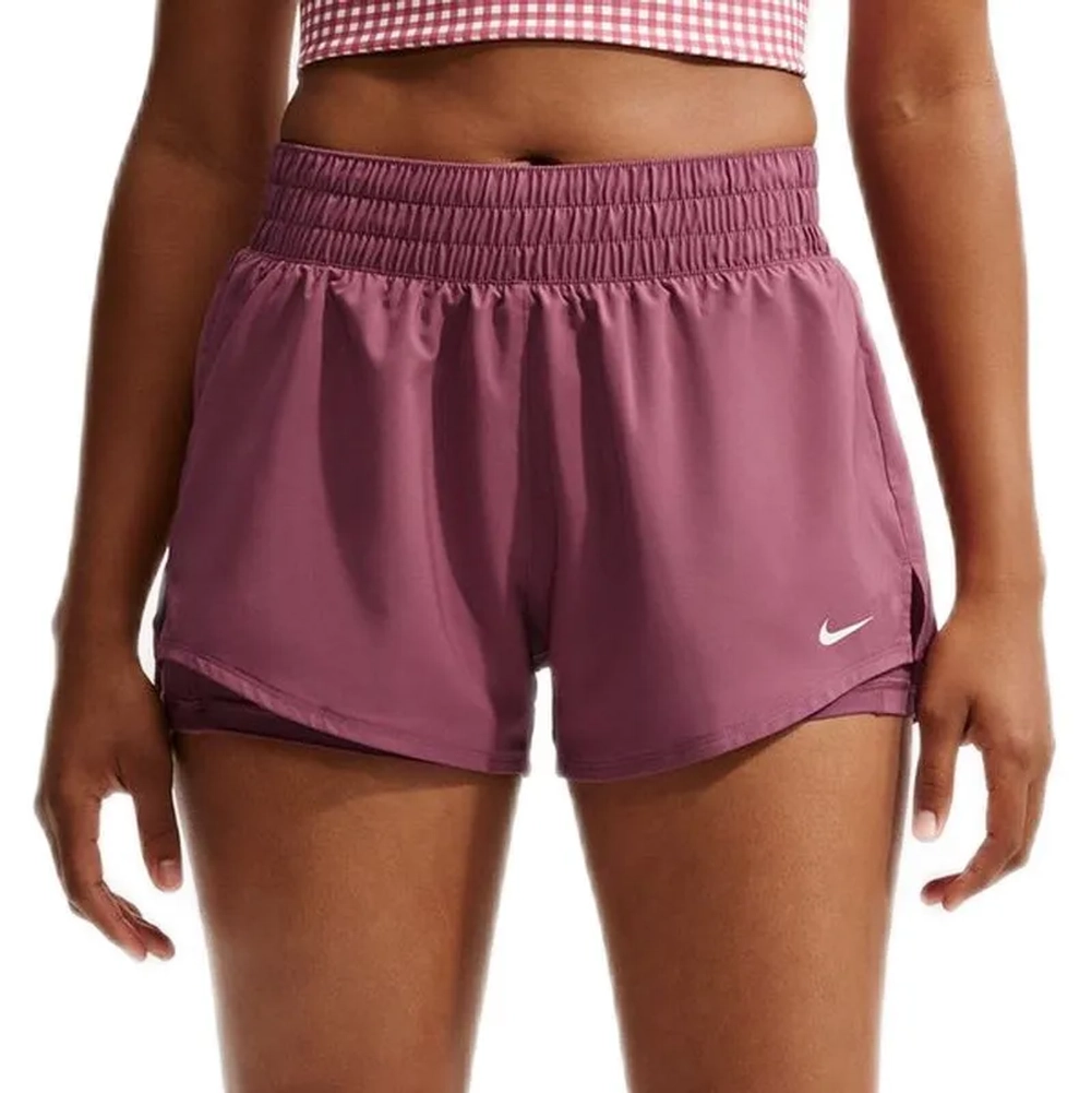 Женские Шорты теннисные Nike Dri-Fit One 2-in-1 - pink smoke/white