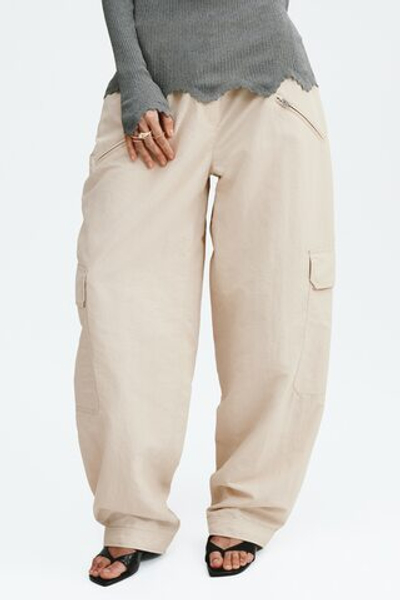 Брюки карго оверсайз из нейлона - H&M