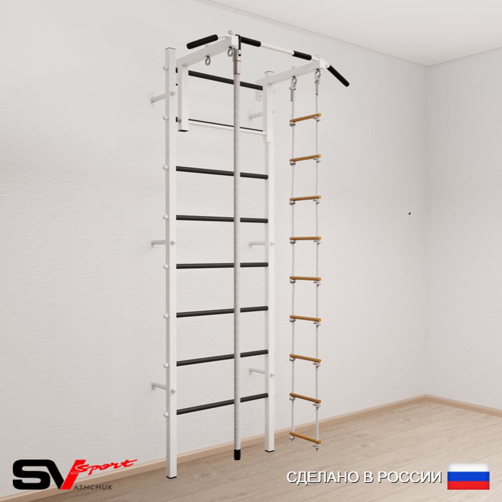 Шведская стенка Sv Sport 514 (Турник стандарт/Канат/Лестница)