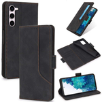 Стильный чехол-книжка из кожи для SAMSUNG S23 (не ULTRA/ FE/ PLUS!) с отделом для наличных, 3 слотами для карт и подставкой