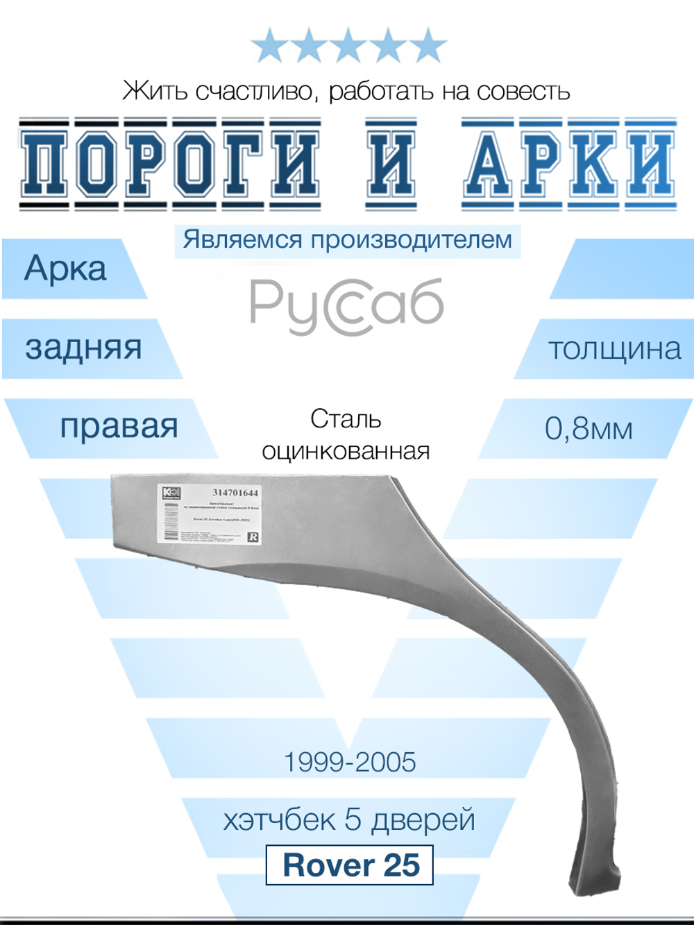 Арка правая Rover 25 1999-2005 хэтчбек