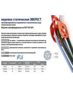 Веревка страховочно-спасательная ЭВЕРЕСТ 10,0 мм, 150 м