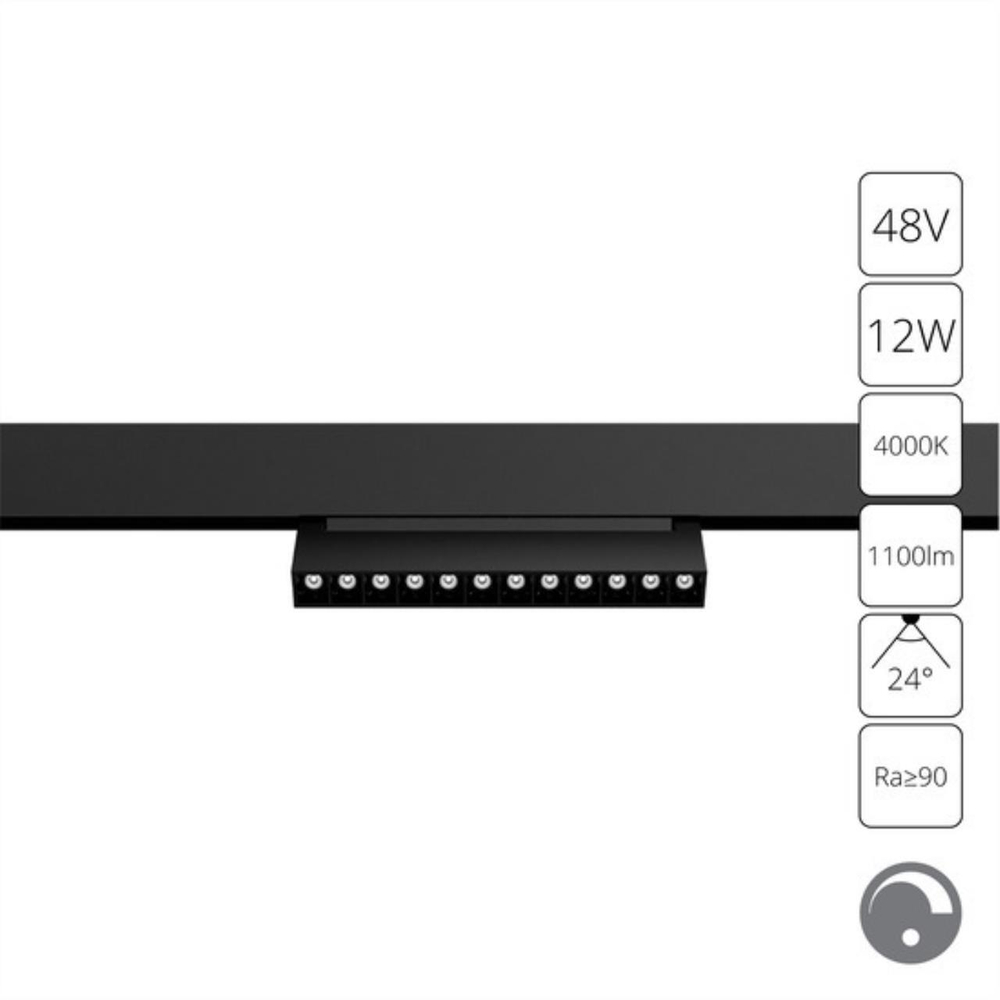 Магнитный трековый светильник Arte Lamp LINEA A4686PL-1BK