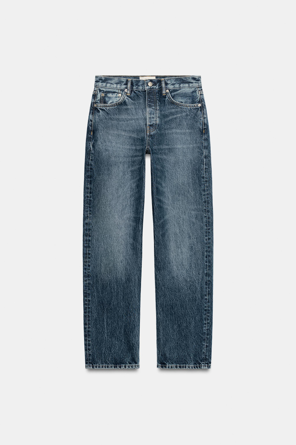 ДЖИНСЫ ZW COLLECTION ПРЯМОГО КРОЯ СО СРЕДНЕЙ ПОСАДКОЙ — ZARA