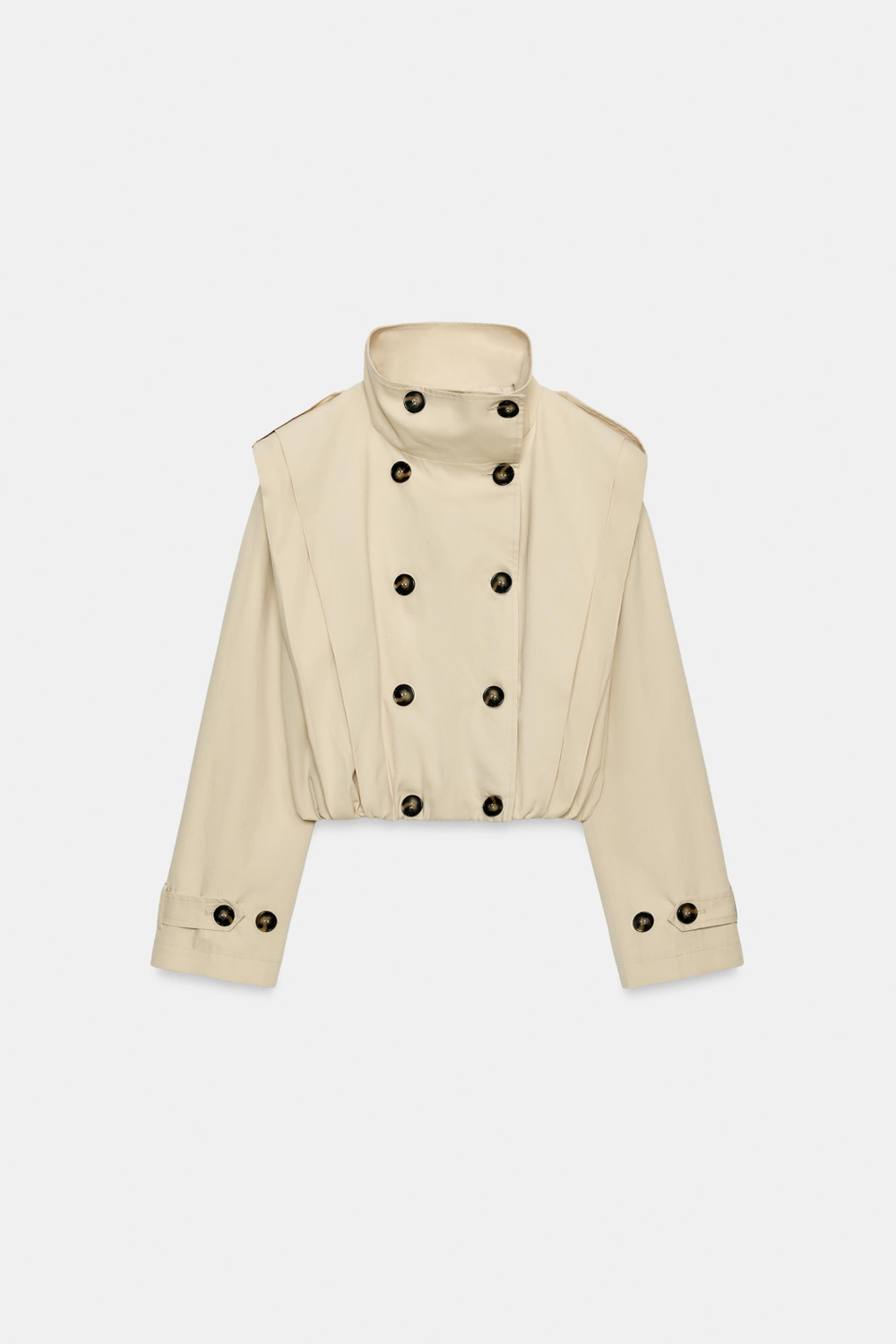 УКОРОЧЕННЫЙ ТРЕНЧ СО СКЛАДКАМИ — ZARA