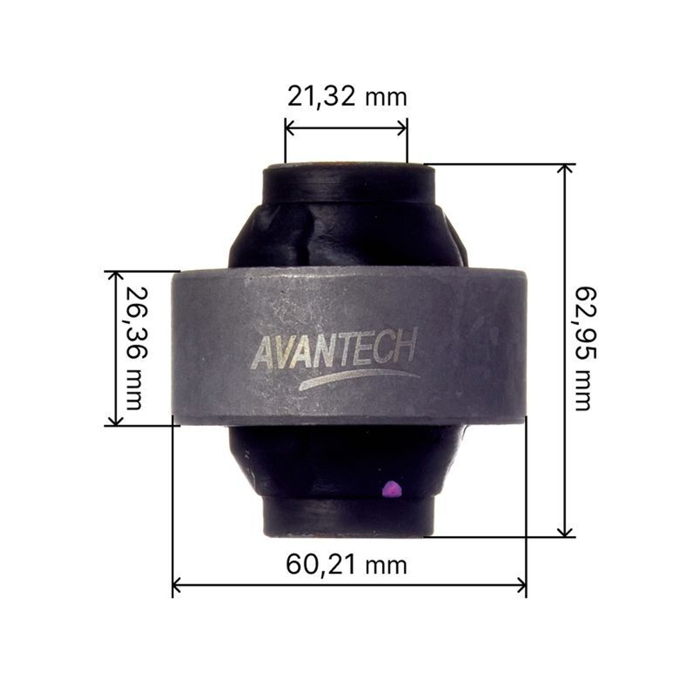 Сайлентблок переднего нижнего рычага, задний Avantech Заменён на арт. ASB0369 ASB0366