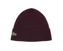Шапка зимняя Lacoste Unisex Ribbed Wool - oxalis
