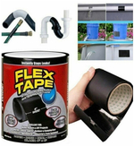 Сверхсильная клейкая лента Flex Tape / Черная / 10 см.