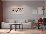 Панно декоративное с эффектом 3d minimalism, с белой рамой, 40х40 см