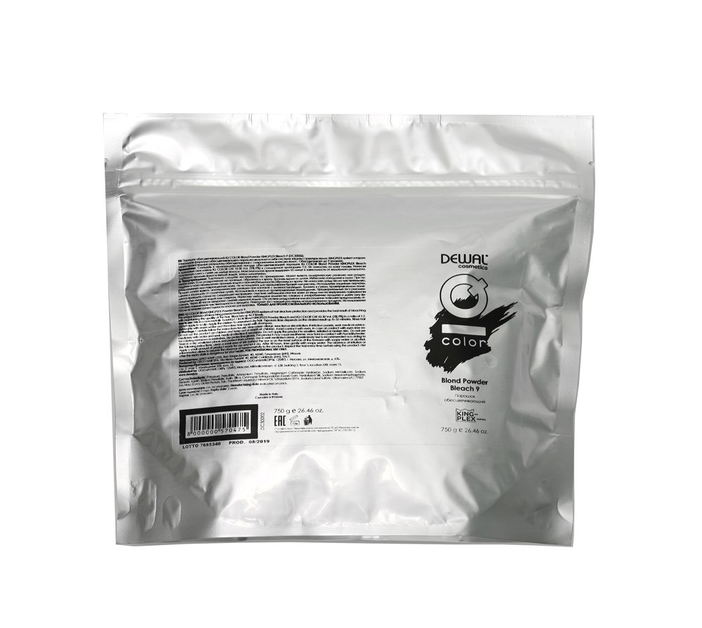 Порошок обесцвечивающий IQ COLOR Blond Powder Kingplex Bleach 9, 750 гр