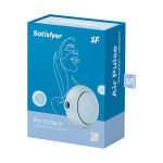 Голубой клиторальный стимулятор 8,5см Satisfyer Pro To Go 3 Blue