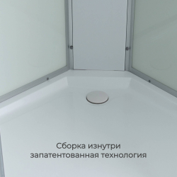 Душевая кабина AvaCan (АваКан) C2010 LED с низким поддоном, с ГМ, с электрикой и LED освещением, 100х100х215