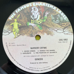 Винтажная виниловая пластинка LP Genesis Nursery Cryme (Англия 1978)