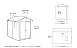 Пластиковый сарай Keter Manor 6x8