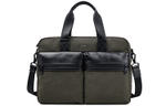 Jeep Cow Leather Laptop Bag Men"s Green