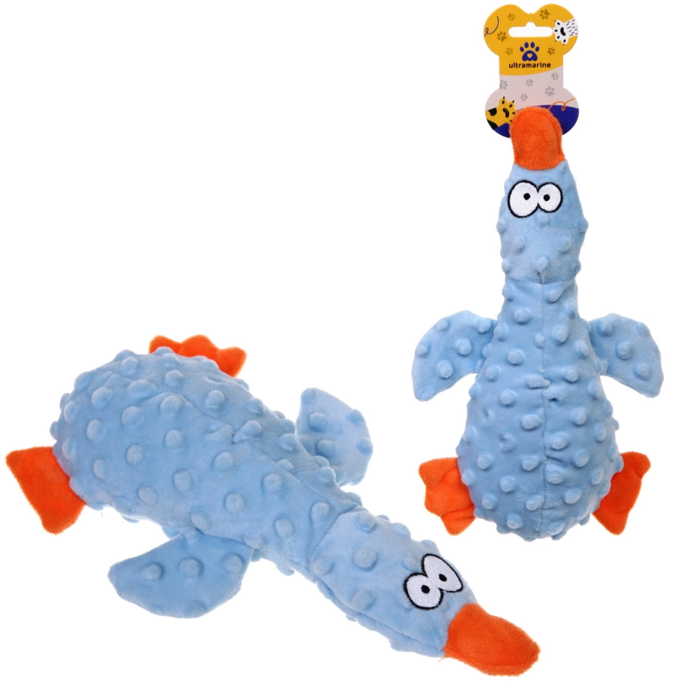 Игрушка для собак «ЗООГРАД», утка, 1 пищалка, шуршащий, 27*10*4см / 70гр (лейбл)