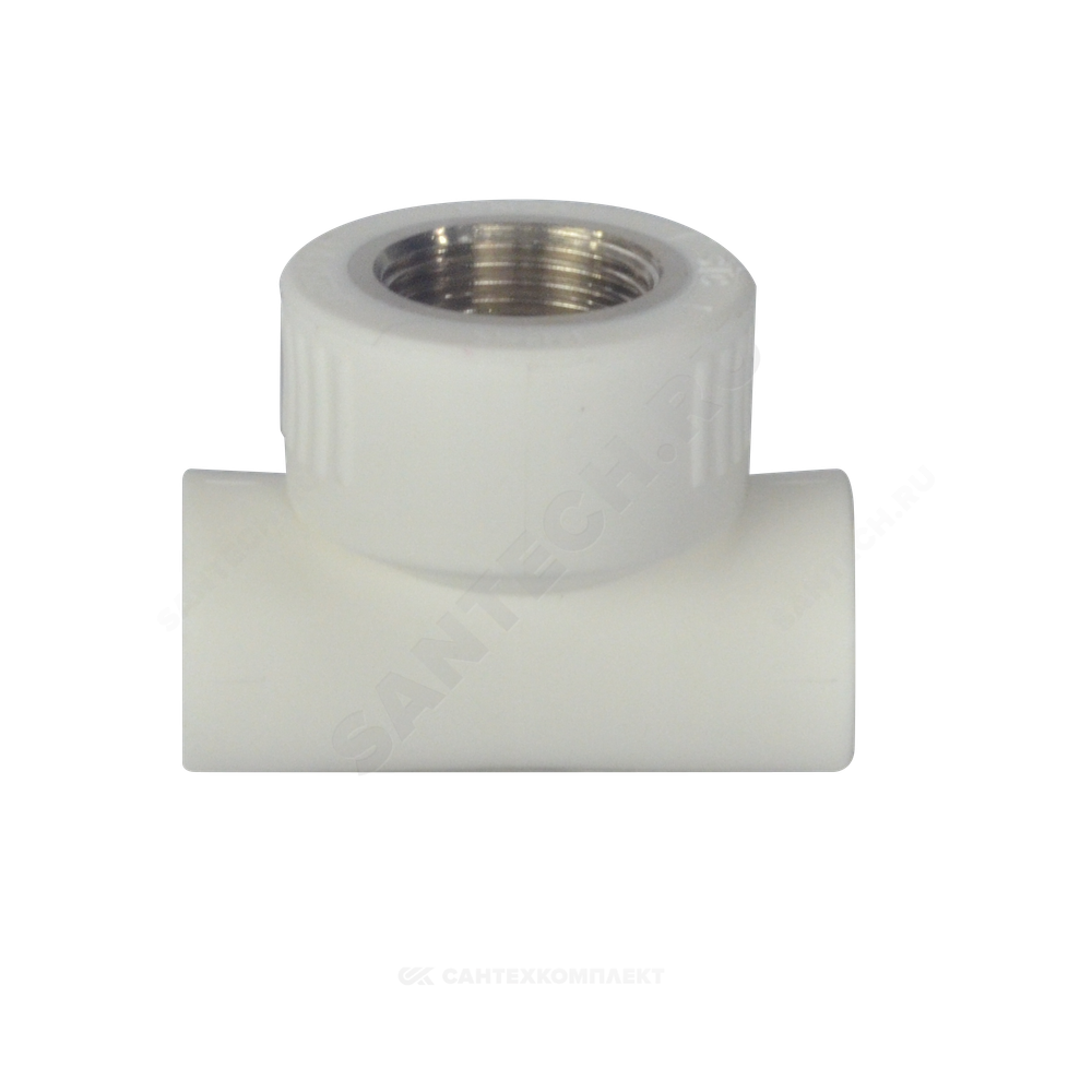 Тройник PP-R комбинированный белый Дн 20х3/4" ВР ZFPCL