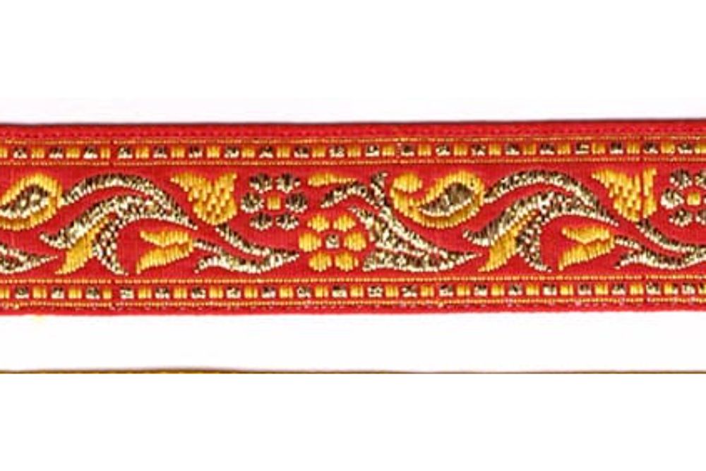 Тесьма жаккард с метанитом, с1857, рис. 9013, ш. 2,4 см