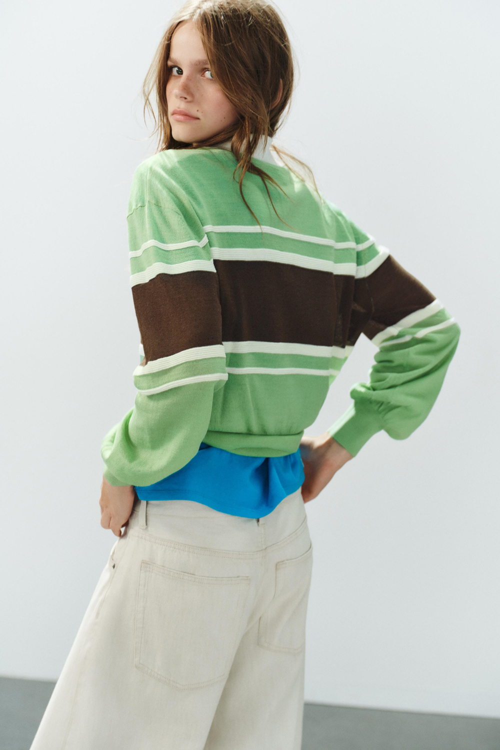 ТРИКОТАЖНОЕ ПОЛО В ПОЛОСКУ — ZARA