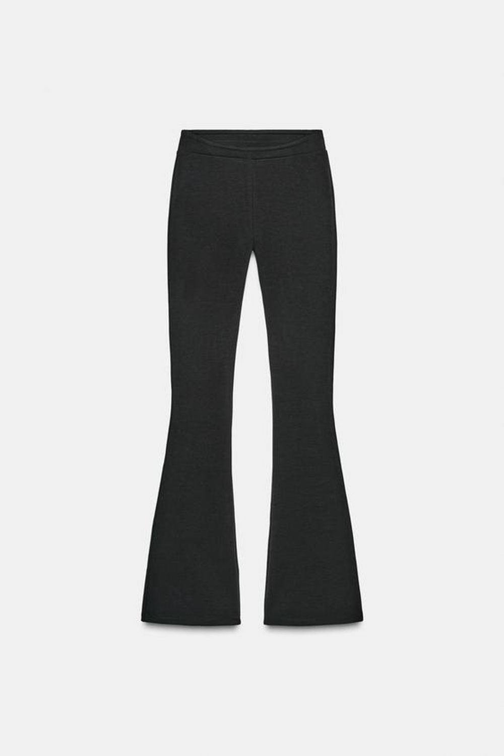 ZARA БРЮКИ FLARE ИЗ ИНТЕРЛОКА, ЧЕРНЫЙ