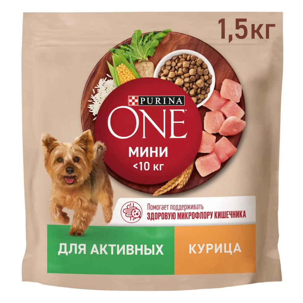 Сухой корм для собак Purina ONE Мини Курица 1,5 кг