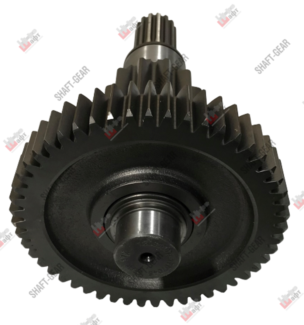 12JS160T-1707048 - Вал промежуточный демультипликатора (длинный) на КПП