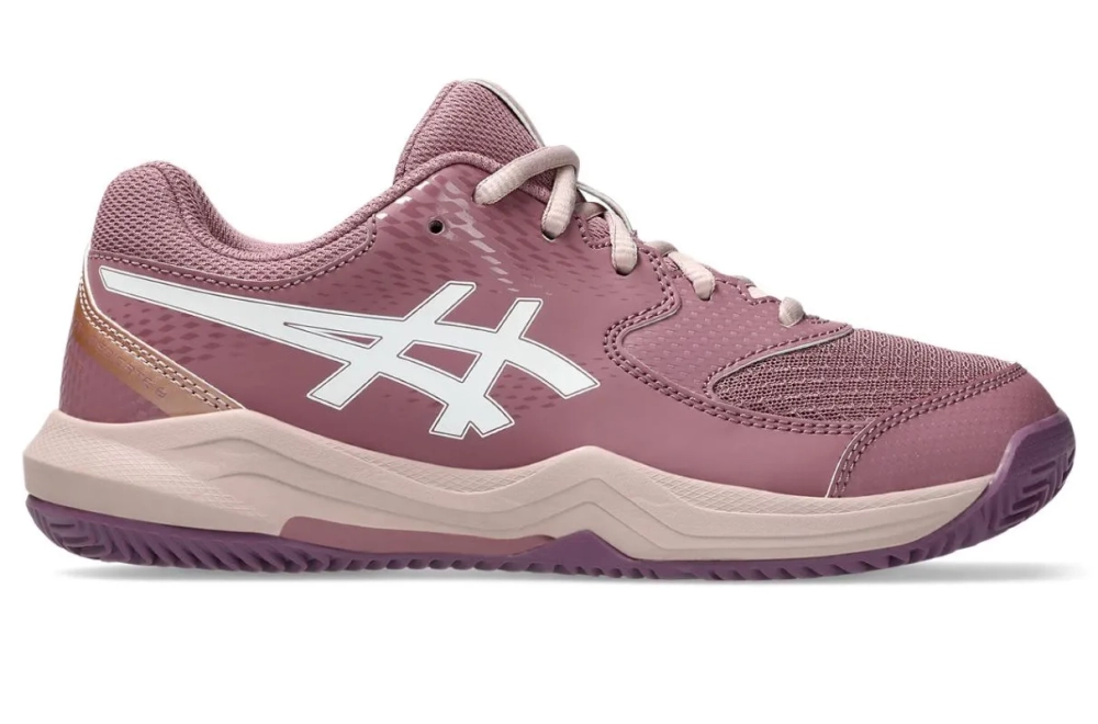 Детские кроссовки для падела Asics Gel-Dedicate 8 Padel GS - purple oxide/white