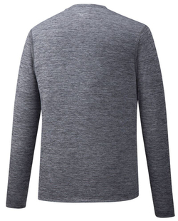 Мужская теннисная футболка теннисная Mizuno Impulse Core Long Sleeve Tee - серый