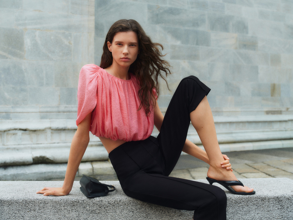 Свободная рубашка с принтом - H&M
