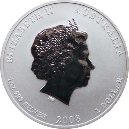 1 доллар. Год Мыши (крысы). Австралия. 2008 год (цветная)