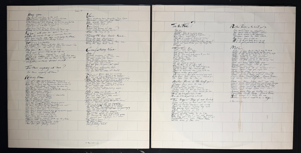 Виниловая пластинка Pink Floyd - The Wall 2LP (1979г. Sweden)