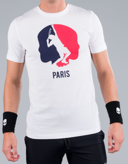 Мужская теннисная футболка Hydrogen City Cotton Tee Man - белый