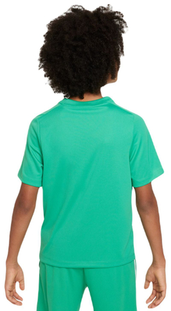 Футболка для мальчика теннисная Nike Kids Dri-Fit Multi+ Top - stadium green/white