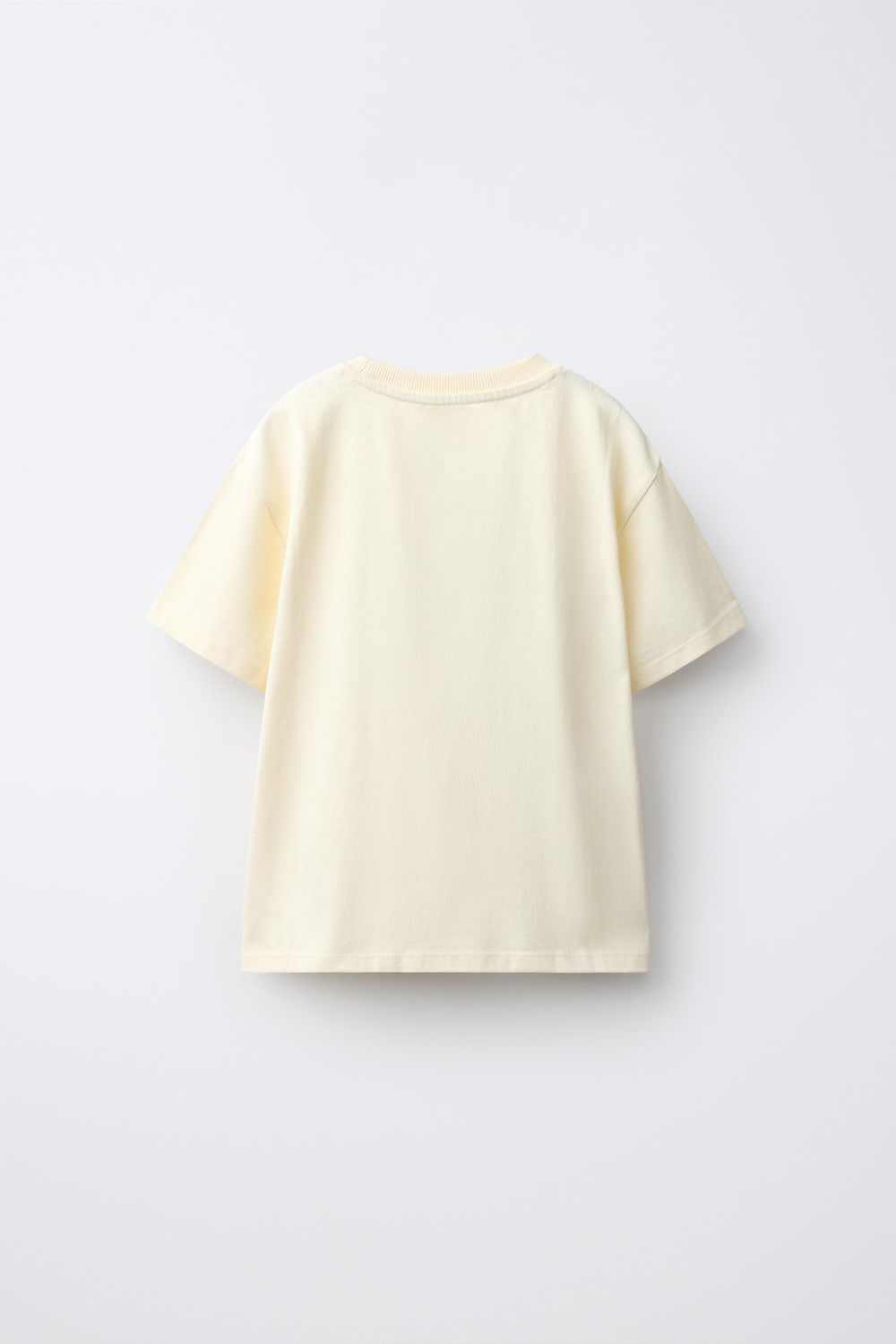 ZARA ФУТБОЛКА С ТЕКСТОВЫМ ПРИНТОМ, ЭКРЮ