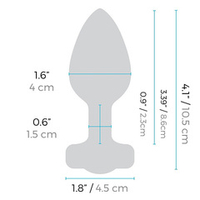 Зеленая вибрирующая втулка b-Vibe Vibrating Jewel Plug M/L BV-031-GRN