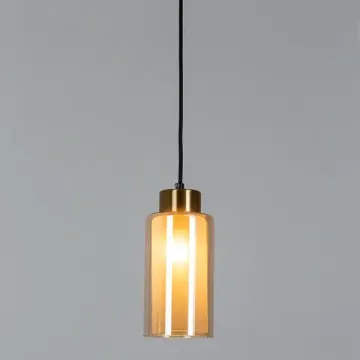 Подвесной светильник 1*Е14 A7027SP-1BK янтарный/черный Leo Arte Lamp