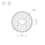 Силиконовый профиль WPH-FLEX-ROPE-D22-360deg-S8-10m WHITE (Arlight, Силикон)
